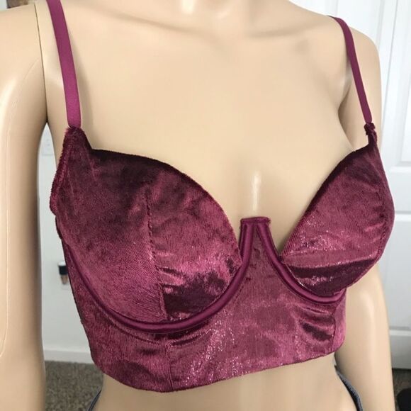 Victoria’s Secret Very Sexy Balconette Velvet Burgundy Bra - Picture 5 of 8